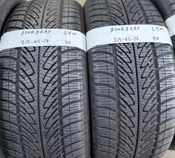 2x 215-45-17 Goodyear Winter 2x 6.5mm €50 Per Band 215 45 17, Ophalen, 17 inch, Winterbanden, Band(en)