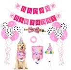 Verjaardags set voor de hond roze pootjes, Ophalen of Verzenden, Nieuw