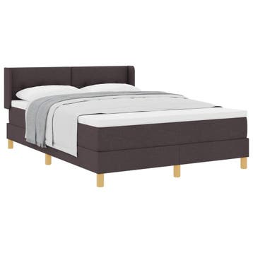 vidaXL Boxspringbed met hoofdeinde Donkerbruin 200 x 160 cm, Huis en Inrichting, Slaapkamer | Bedden, Verzenden, Nieuw, Bruin