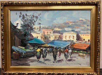 Italiaanse school (XX) - Mercato napoletano