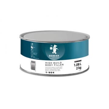 1-904 High Build Body Filler Grey 2 kg De Beer (Plamuren), Verzenden, Nieuw