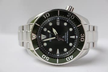 Horloge Seiko Prospex Sumo Green 05/2023 Full set, Staal, Polshorloge, Ophalen of Verzenden, Zo goed als nieuw