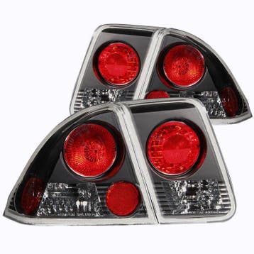 ANZO 2001-2004 Honda Civic Taillights Black, Auto-onderdelen, Ophalen of Verzenden, Nieuw