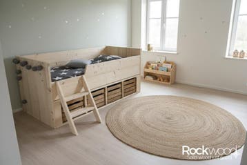 Rockwood® Kajuitbed Jasper inclusief blik beits white wash, Ophalen of Verzenden, Nieuw