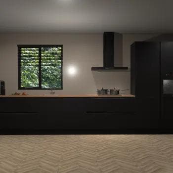 Zwarte greeploze keuken Kano 48107, Verzenden, Nieuw