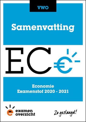 ExamenOverzicht - Samenvatting Economie VWO 9789493190320, Verzenden, Gelezen, ExamenOverzicht