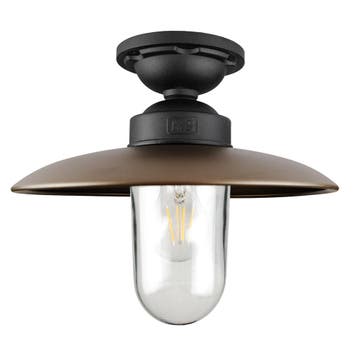 Solingen Plafondlamp Matzwart Brons Buitenverlichting, Verzenden, Hanglamp, 50 tot 250 watt, Nieuw