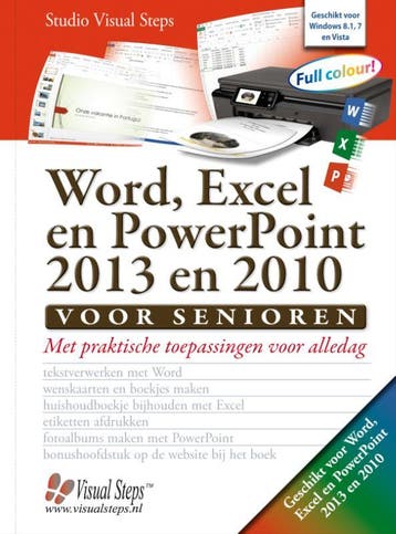 Word, Excel en Powerpoint 2013 en 2010 voor senioren, Boeken, Verzenden, Zo goed als nieuw, Studio Visual Steps