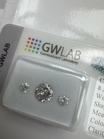 Zonder minimumprijs - 3 pcs Diamant (Natuurlijk) - 0.77 ct -, Nieuw
