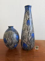 Vaas (2) - Glas - Vazen Art Deco Leunes, Antiek en Kunst