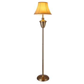 Staande lamp Madrid koper 157 cm E27 beige bruin en wit, Huis en Inrichting, Verzenden, Nieuw