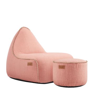 Cobana Lounge Stoel & Pouf Outdoor - Rose, Verzenden, Nieuw
