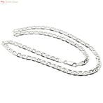 Zilveren 6.3 mm mariner schakel heren ketting 55 cm, Verzenden, Nieuw, Zilver