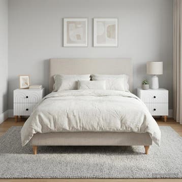 vidaXL Nachtkastje 2 st Wit 43 x 34,5 x 48 cm Bewerkt hout, Minder dan 45 cm, Verzenden, Nieuw, Minder dan 55 cm