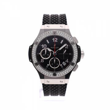 Hublot Big Bang Diamonds 41mm 314.SX.130.RX.114; Automati..., Overige merken, Polshorloge, Kunststof, Ophalen of Verzenden