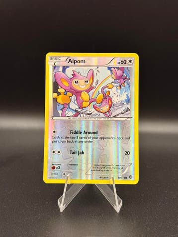 Pokemon XY Steam Siege Aipom Reverse Holo #90/114, Hobby en Vrije tijd, Verzamelkaartspellen | Pokémon, Verzenden, Gebruikt, Losse kaart