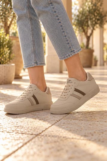 Beige sneakers dames | Slazenger Zipper | nieuw, Verzenden, Slazenger, Beige, Nieuw