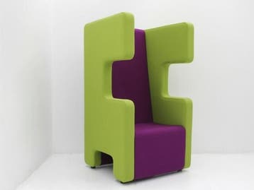 Fauteuil Ahrend Landscape - stof paars en groen - 4-poot, Werkplek, Ophalen of Verzenden, Gebruikt, Overige typen