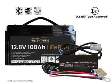 Accuset | ProLine 100Ah Smart LiFePO4-accu + 10A acculader, Ophalen of Verzenden, Nieuw, Motor en Techniek