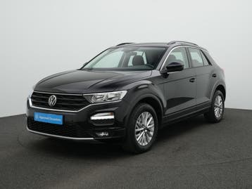 Zakelijke Lease |  Volkswagen T-Roc 1.0 TSI 110 pk Style, Stof, Gebruikt, Overige brandstoffen, Zwart