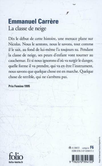 La classe de neige / Collection folio / 2908 9782070394722, Verzenden, Gelezen, Emmanuel Carrère