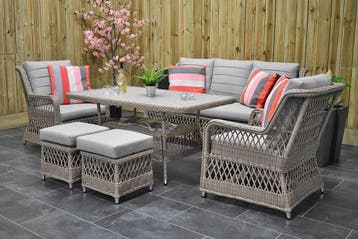 Napoli Loungeset 3 Zitsbank 2 Lounge Tuinstoelen Hoge Tafel, Nieuw, Ophalen of Verzenden, Loungeset, Wicker
