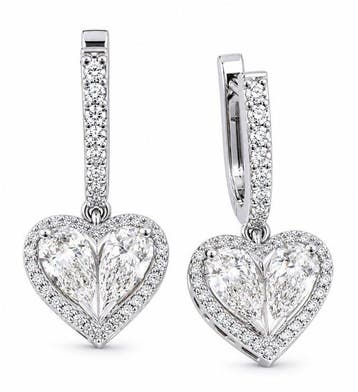 Oorbellen - 18 karaat Witgoud - 2.07ct. tw. Diamant, Nieuw