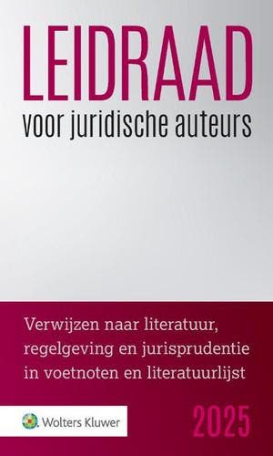 Leidraad voor juridische auteurs - verwijzen naar literatuur, Verzenden, Nieuw