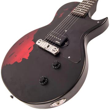 Vintage V120 ICON Distressed Black Over Cherry Red, Ophalen of Verzenden, Nieuw, Solid body, Overige merken