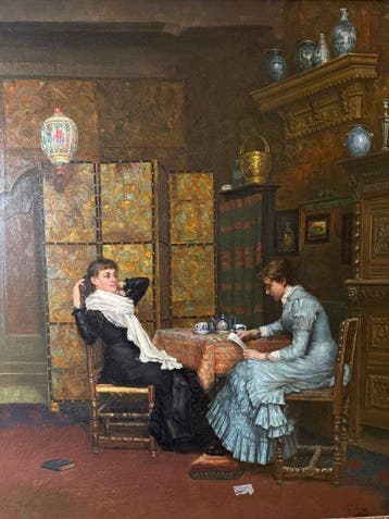 Constant Cap (1842-1915) - La Lecture de la Lettre à lHeure