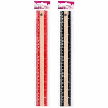 Houten liniaal 30 cm x 3,5 cm (rood), Ophalen of Verzenden, Nieuw