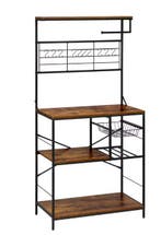 Keukenrek 5 Planken –Opbergrek met Mand, Haken en Rolhouder, Verzenden, Nieuw