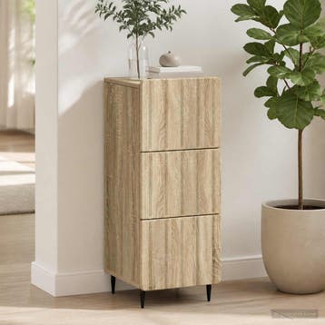 vidaXL Ladenkast 33 x 34,5 x 92 cm Bewerkt hout Sonoma Eiken, Verzenden, Nieuw