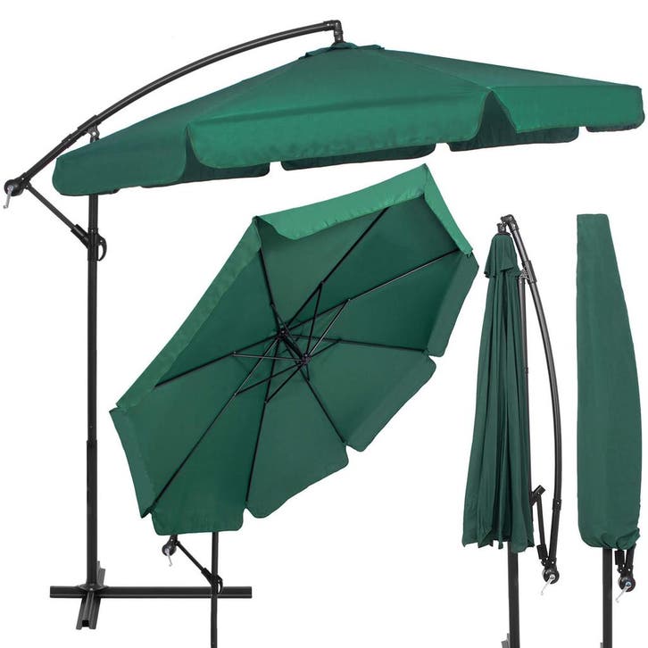 Parasol | Parasols | Kantelbaar | Met Ventilatie | Groen |, Tuin en Terras, Overige Tuin en Terras, Ophalen of Verzenden