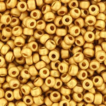 c.a. 5 gram Miyuki rocailles 11/0 - 24kt matte gold plated, Ophalen of Verzenden, Nieuw, Kraal