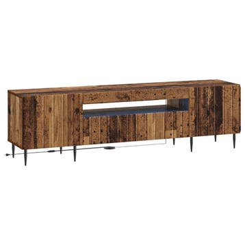 vidaXL LED tv-meubel Oud hout Bewerkt hout, Minder dan 50 cm, Verzenden, Nieuw, Minder dan 100 cm