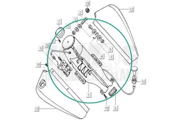 Tomos Tank kappen bodemplaat zwart Revival origineel, Ophalen of Verzenden, Nieuw, Tomos