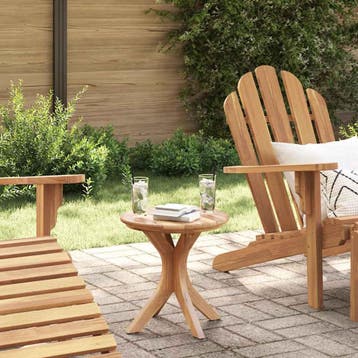 vidaXL Bijzettafel Bruin 40 x 40 x 41 cm Massief Teakhout, Tuin en Terras, Verzenden, Nieuw