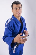 Judopak Adidas Champion slimfit | IJF | Blauw (Maat: 165), Verzenden, Nieuw, Judo, Vechtsportpak