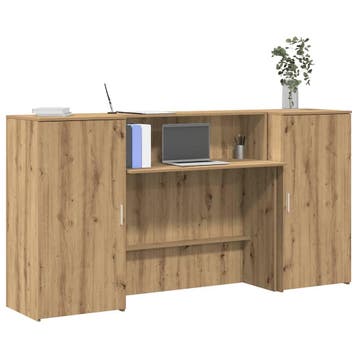 vidaXL Receptiebalie 200x50x103,5cm bewerkt hout artisanaal, Huis en Inrichting, Verzenden, Nieuw