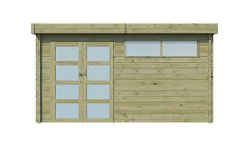 Woodlands Blokhut Modern met Dakisolatie Geïmpregneerd 415 x, Nieuw