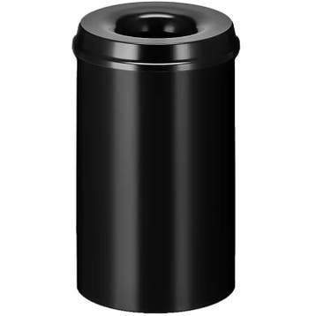 Afvalbak | Metaal | Zwart | 20L | Open | Vlamdovend |, Verzenden, Nieuw in verpakking