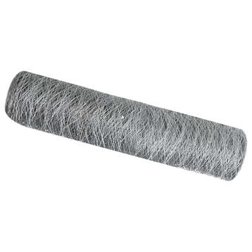 vidaXL Hexagon Hek 10 x 0,8 m Verzinkt staal zilver, Verzenden, Nieuw, IJzer