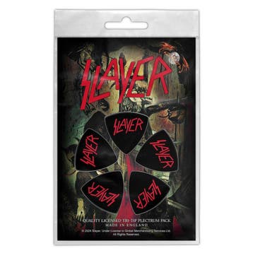 Slayer - Logo - Plectrum - Tri-Tip - officiële merchandise, Verzamelen, Muziek, Artiesten en Beroemdheden, Ophalen of Verzenden