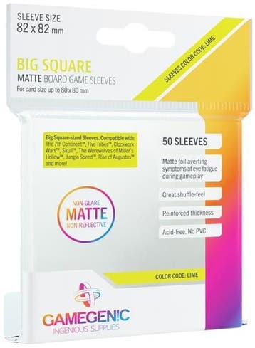 Sleeves Matte Big Square-Sized 82x82mm (50 stuks) |, Verzenden, Nieuw