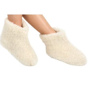 Witte wollen sloffen/pantoffels voor kinderen - Wollen slo.., Ophalen of Verzenden, Nieuw