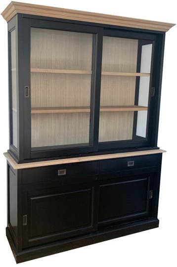 Buffetkast zwart Zaandam 160cm eiken natuur interieur, Ophalen of Verzenden, Nieuw