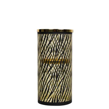 *windlicht cilinder goud zebra breed small 25cm*, Verzenden, Nieuw
