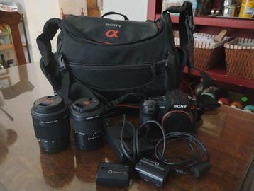 Sony 350 + DT 18-70 + DT 55-200 Digitale reflex camera, Nieuw