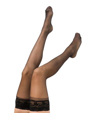 HEMA Hold-ups kant 15 denier mat zwart, Verzenden, Nieuw